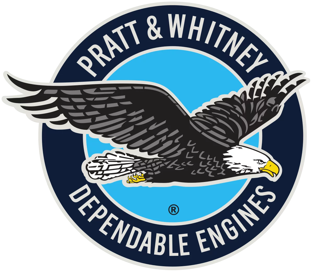 Pratt & Whitney Logo | i3solutions Pratt & Whitney logo featuring an eagle with outstretched wings.