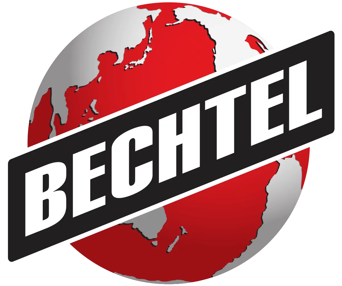 Bechtel Global Infrastructure Logo | i3solutions Bechtel logo on a red and gray globe representing global infrastructure.