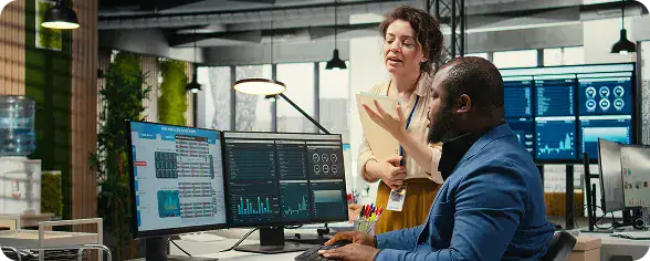 i3solutions Tech Team Collaboration | i3solutions IT team monitoring Azure-based Dynamics 365 infrastructure and enterprise system performance dashboards.