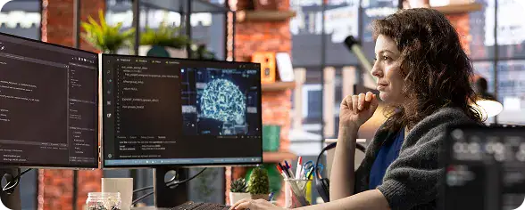 Software Developer Working on Code | i3solutions Azure-based data integration and ETL pipelines connecting enterprise systems for real-time analytics and reporting.