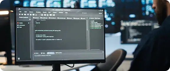 Software Developer Coding in Office | i3solutions Unified, governed application foundation across identity, data, and access.