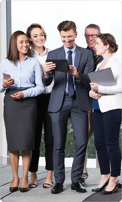 Professional Business Team Collaboration | i3solutions Enterprise leaders reviewing Microsoft Intune security, compliance, and governance strategy.