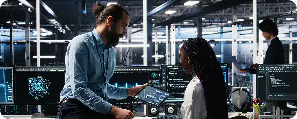 Enterprise analysts reviewing structured Microsoft Forms data for real-time reporting and decision-making.