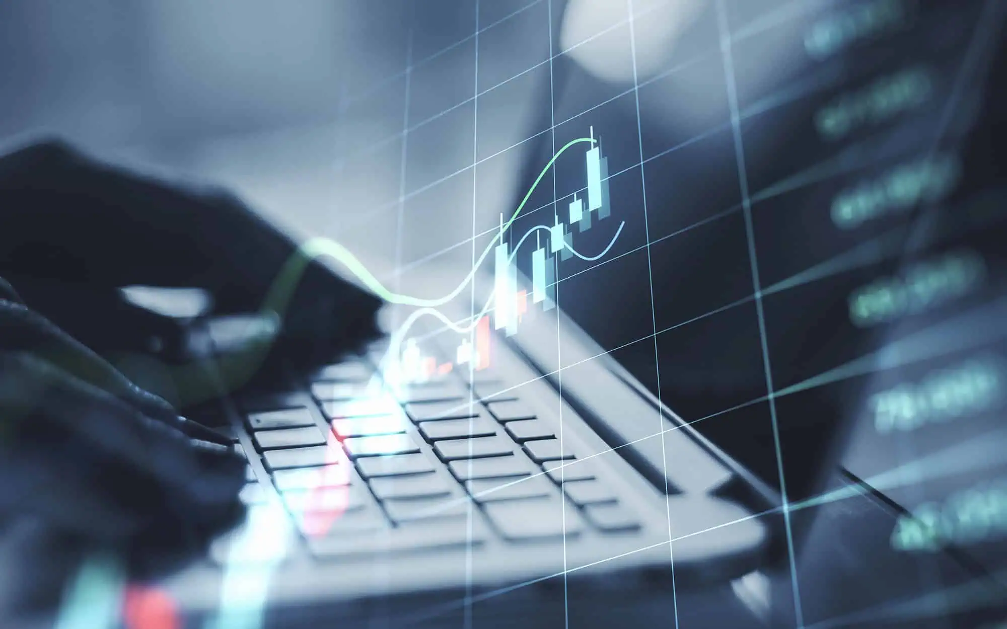 Data Analytics and Technology Solutions at i3solutions | i3solutions Business analytics and data visualization on a laptop with digital graphs.