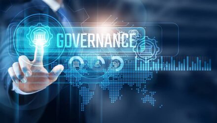 Digital interface showing governance and change control for Microsoft-based systems.