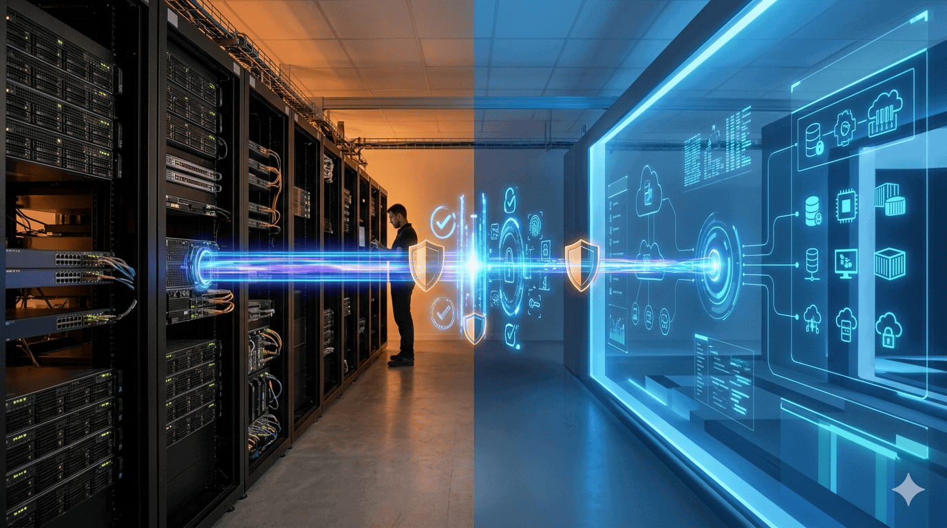 Hybrid Microsoft Integration Security in Data Centers and Cloud | i3solutions Data center and cloud security with hybrid Microsoft integration and advanced cybersecurity measures.