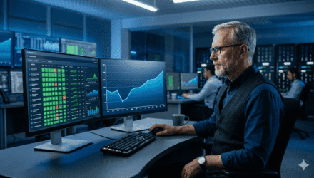 Workflow Automation Support Services | i3solutions IT professional monitoring workflow automation on multiple screens in a control room.