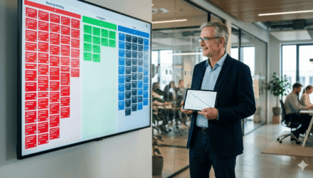 Project backlog management for Microsoft applications in a modern office setting.