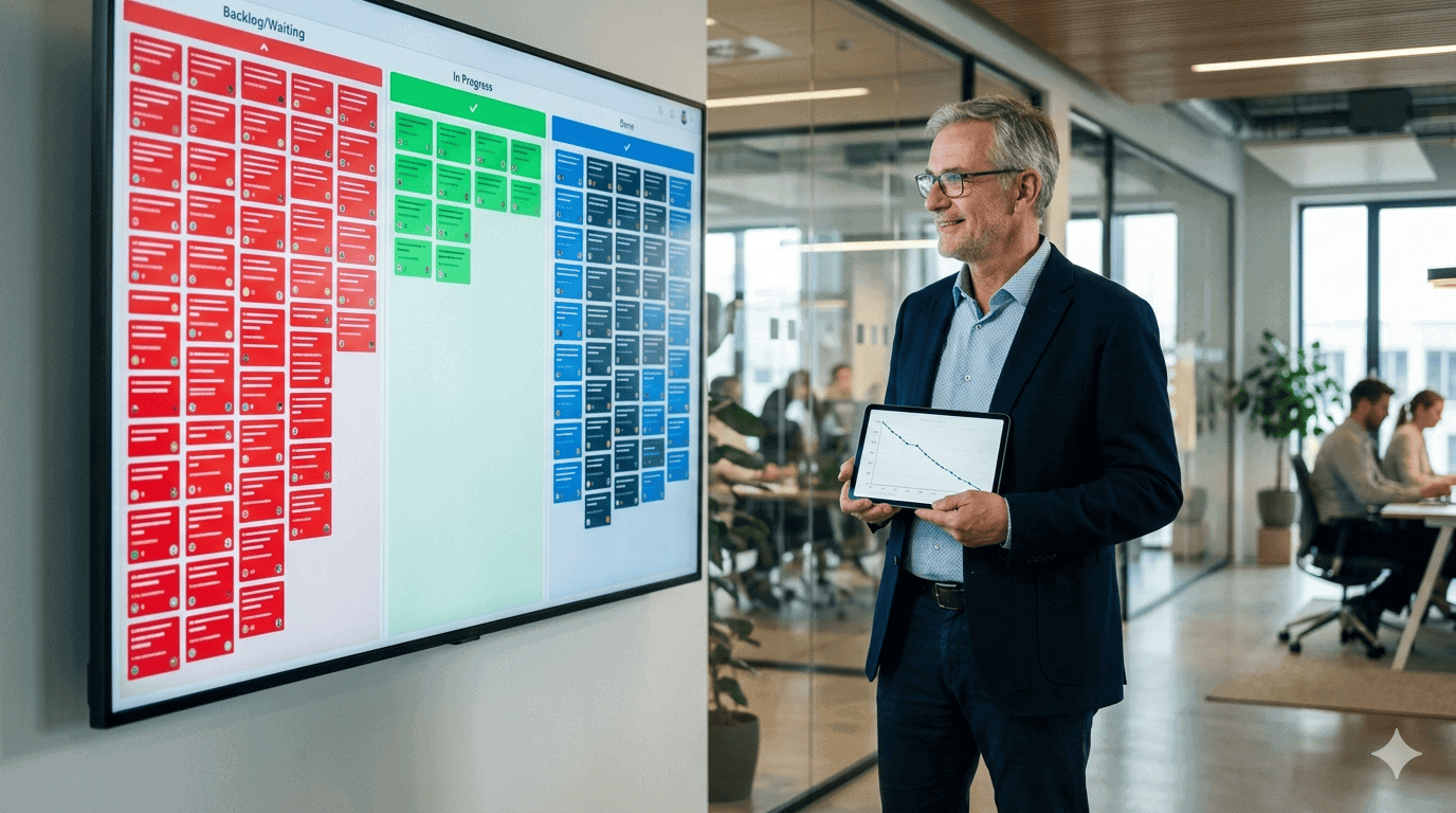 Project backlog management for Microsoft applications in a modern office setting.