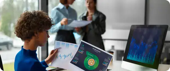 Enterprise team reviewing cloud-native application metrics and technical debt reduction priorities