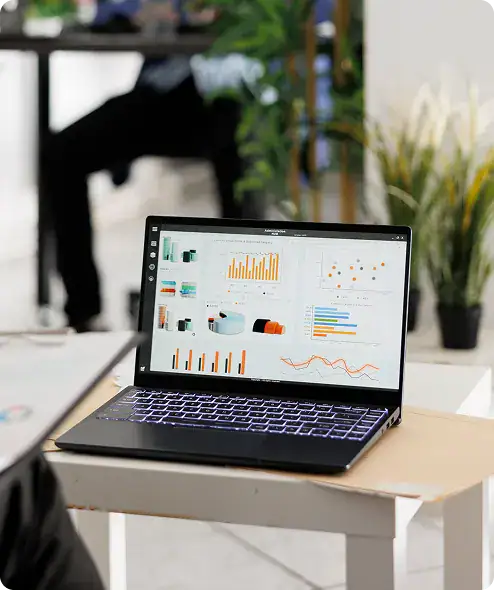 Data Analytics on Laptop for IAM Solutions | i3solutions Enterprise identity and access governance integrated across business platforms and data environments.