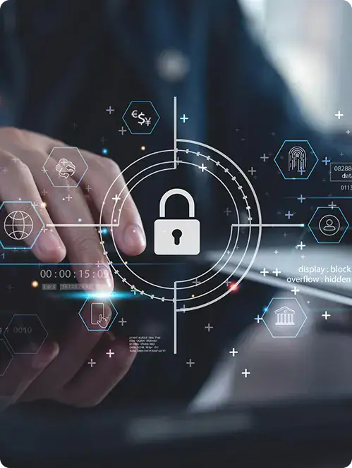 Cybersecurity and Data Protection Concept | i3solutions Digital security interface representing enterprise data privacy and compliance standards for Power Platform delivery