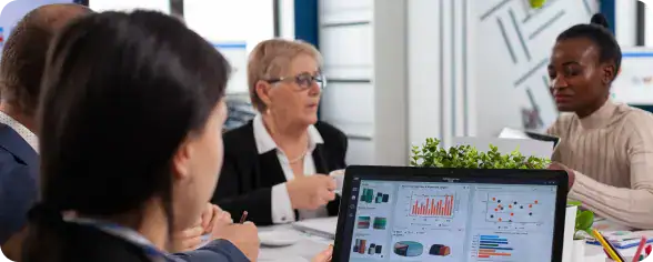 Business Meeting for Enterprise Modernization | i3solutions Cloud and infrastructure alignment for Azure services, cloud-native applications, hosting, and migration planning.