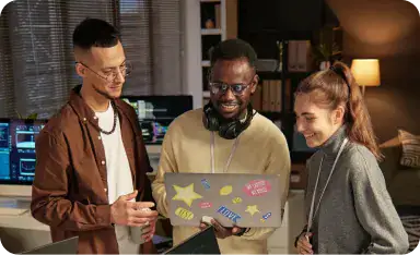 Team Collaboration in Office Environment | i3solutions A hybrid Dynamics 365 co-development team builds enterprise platform capability through shared external and internal delivery.