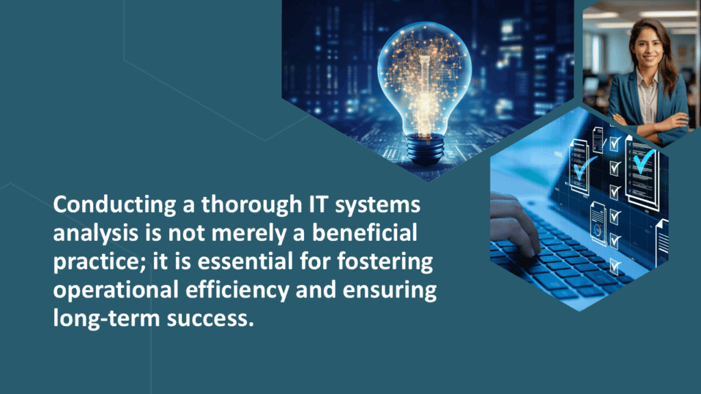 | i3solutions IT systems analysis concept with lightbulb and digital data visuals.