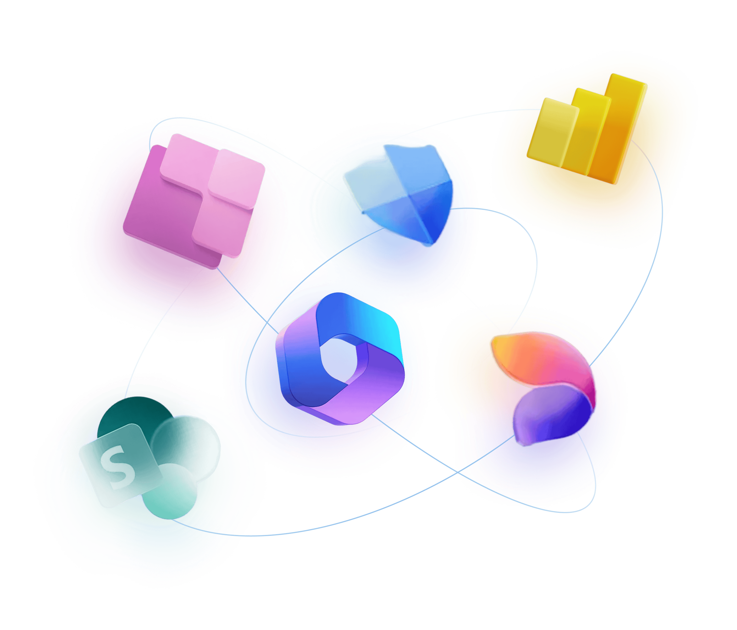Digital Data Network Illustration Colorful digital data network with interconnected icons and graphs.