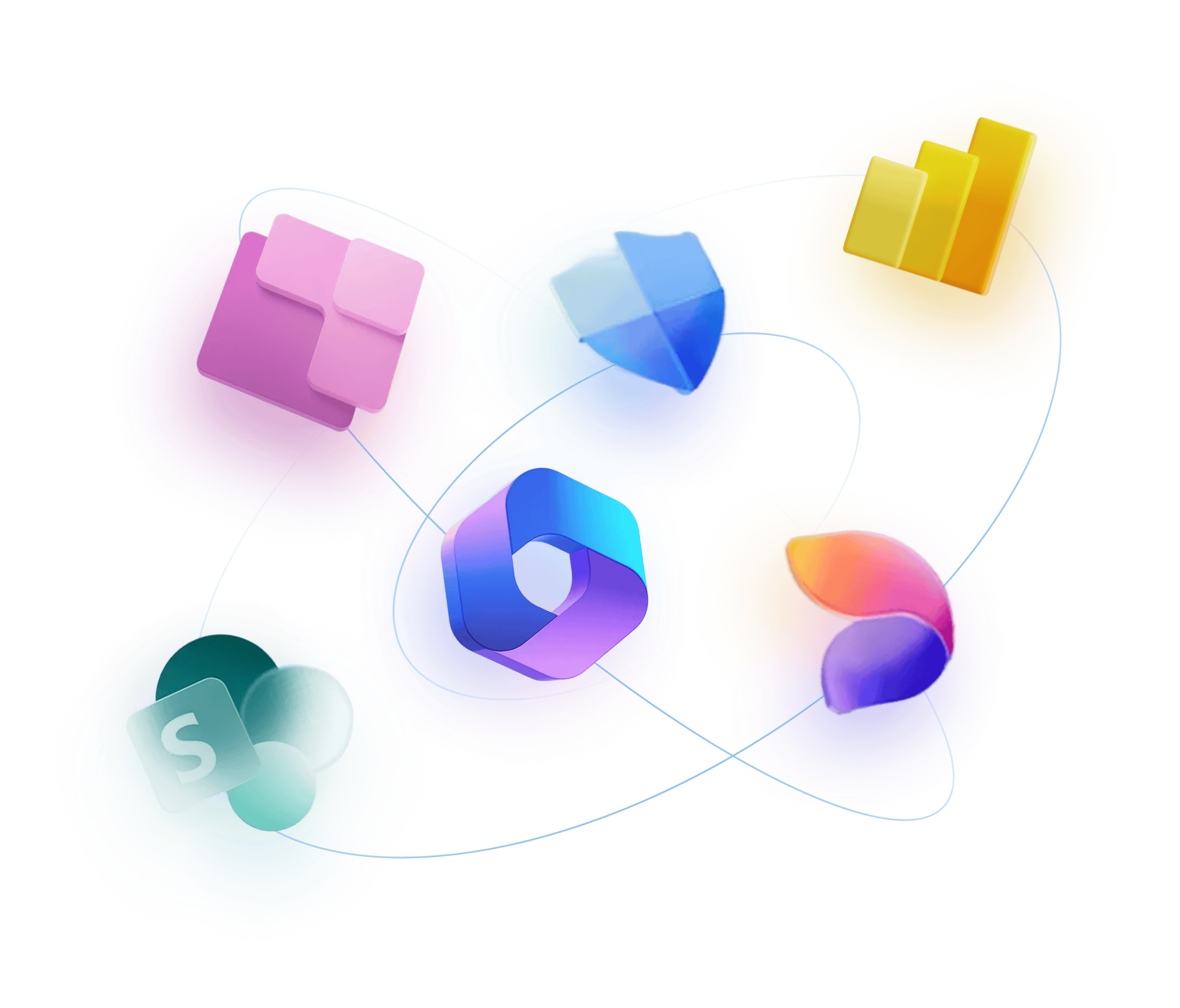 Digital Data Network Illustration | i3solutions Colorful digital data network with interconnected icons and graphs.